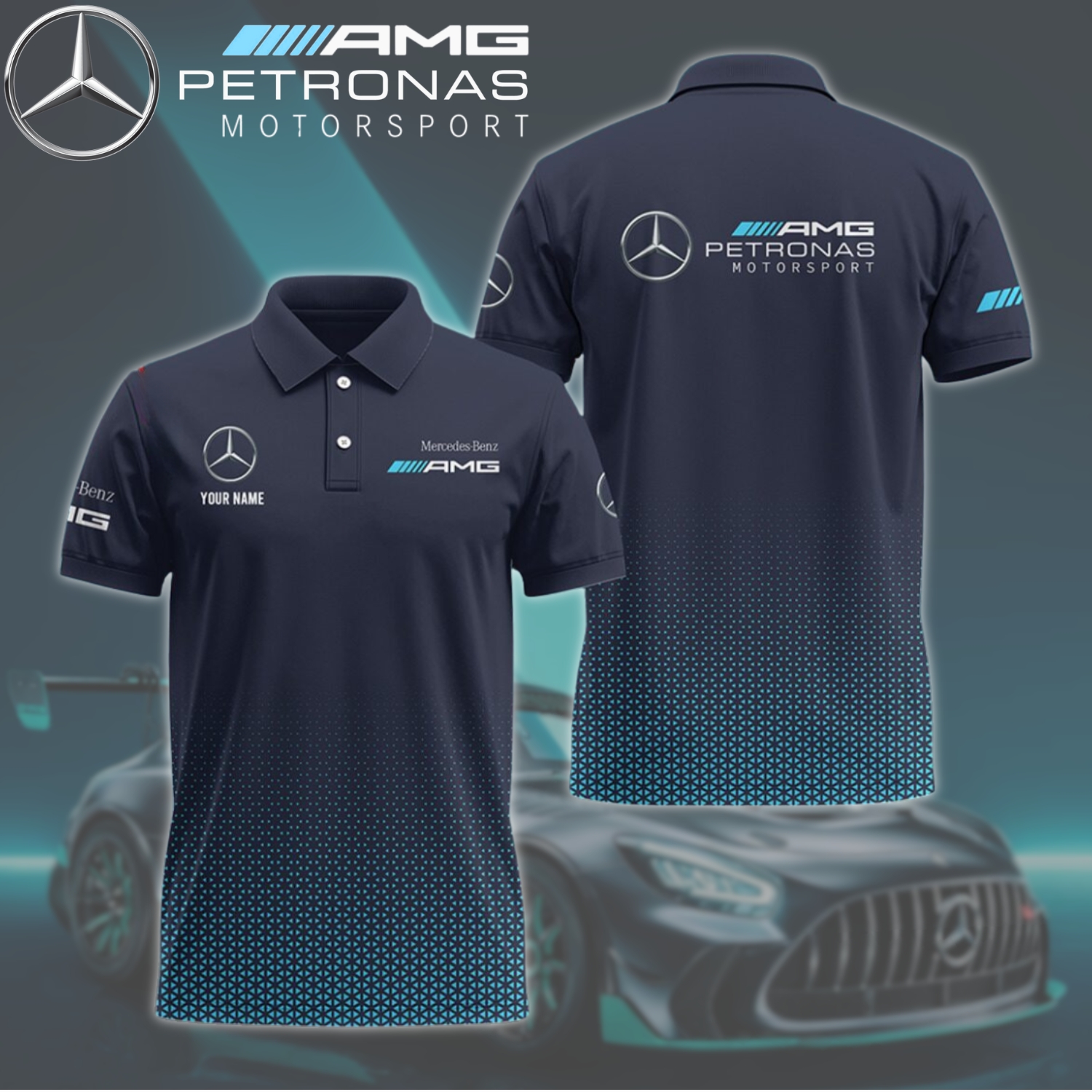 Customized Men's Polo Shirt MERCEDES - hm27103255