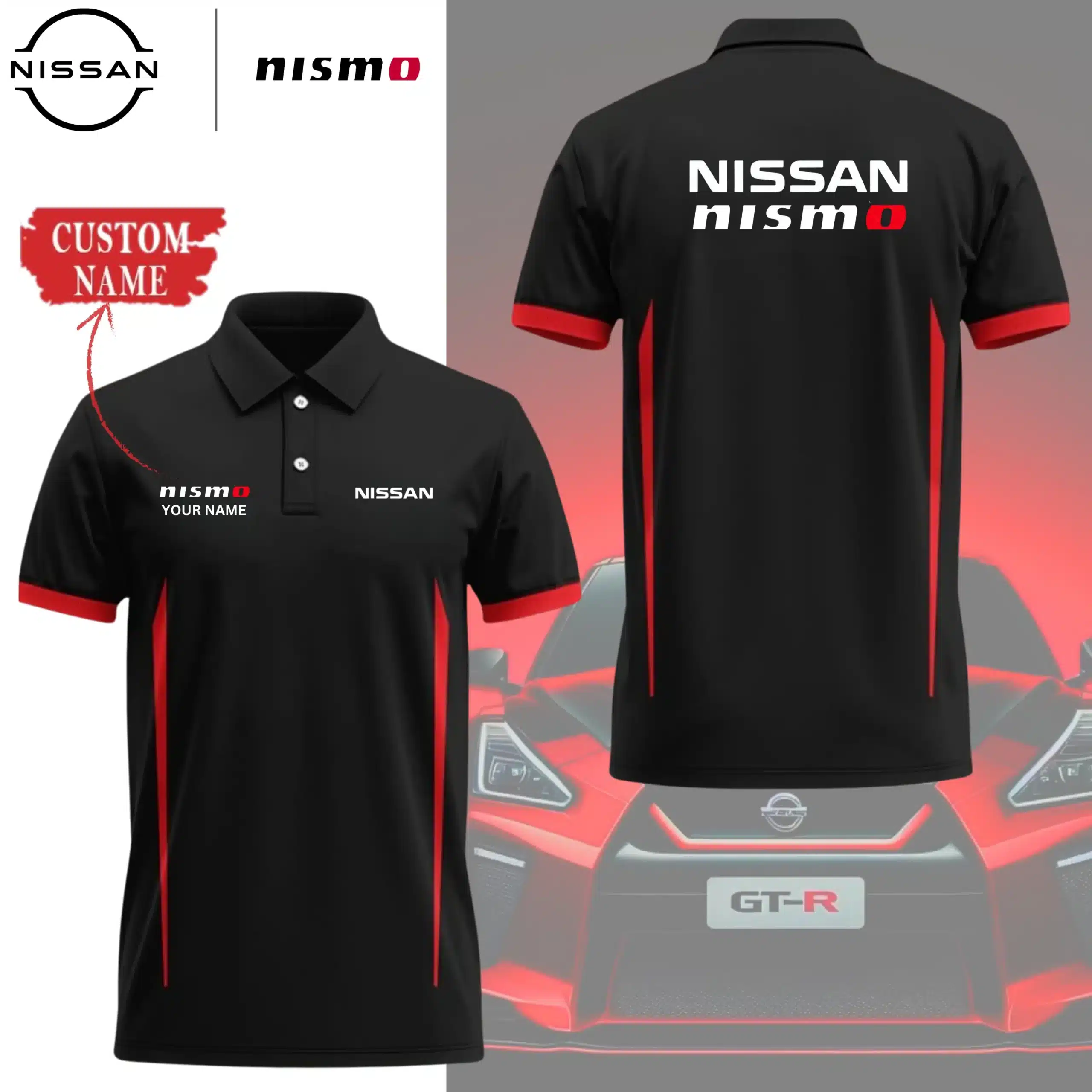 Customized Men's Polo Shirt NISSAN - hm27103349