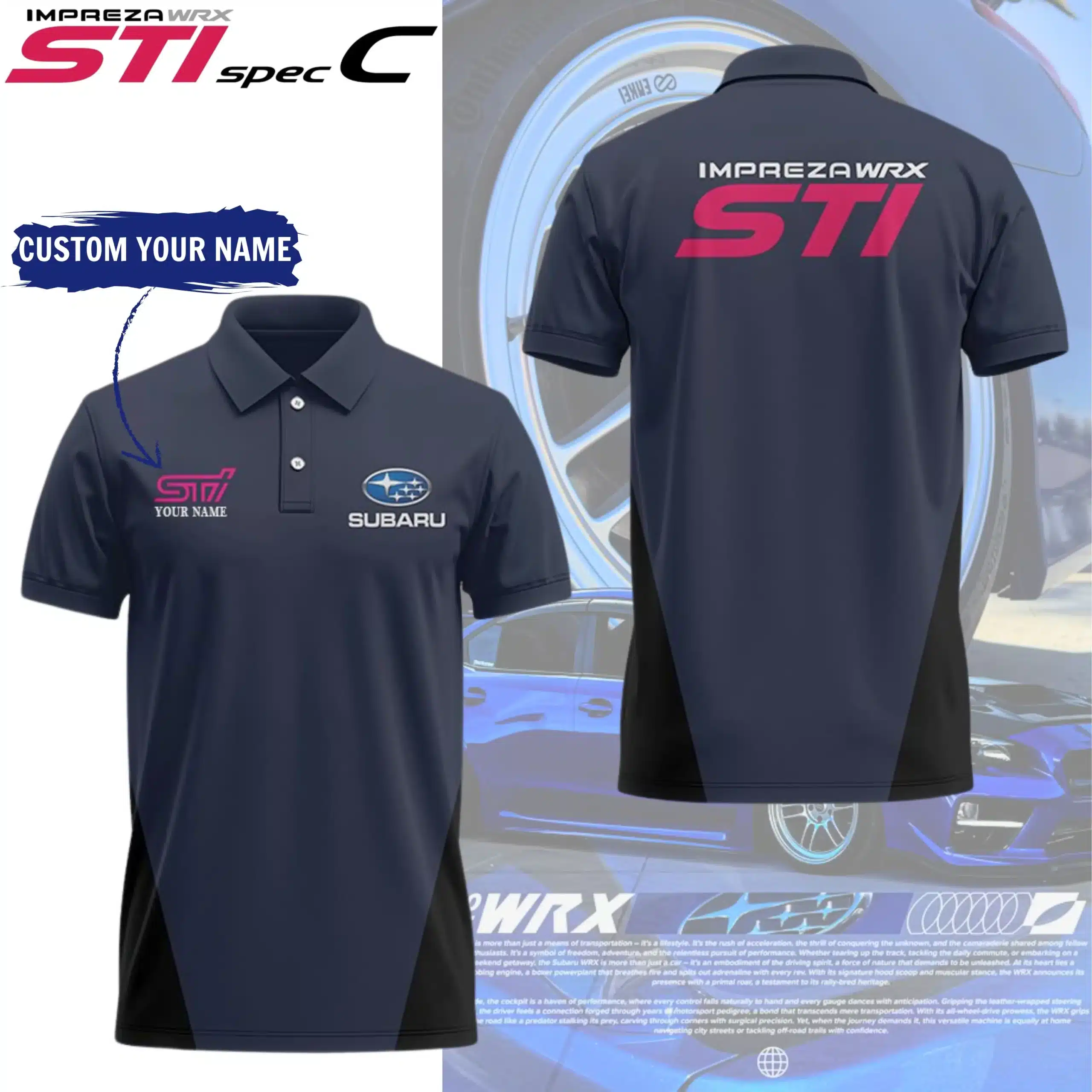 Customized Men's Polo Shirt SUBARU - hm27103438