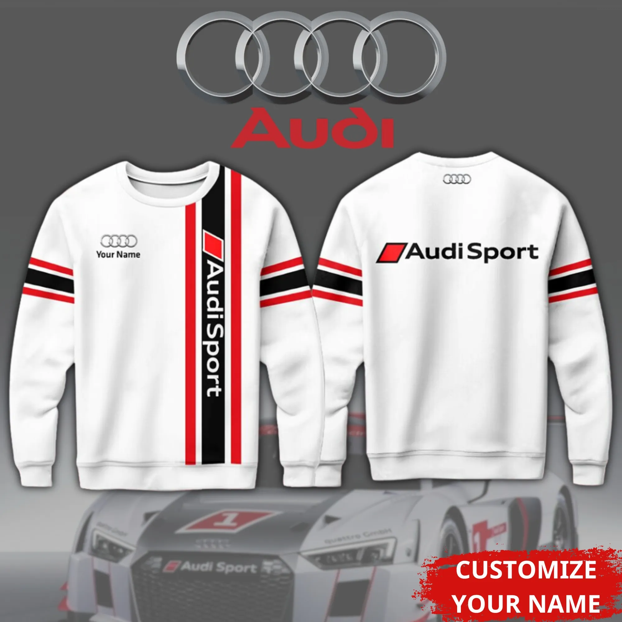 Customized Men's Sweatshirt AUDI - hm27102595