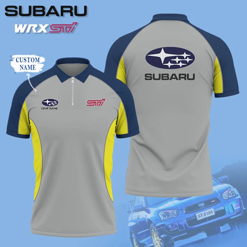 Customized Men's Zip Polo Shirt SUBARU - hm27102998