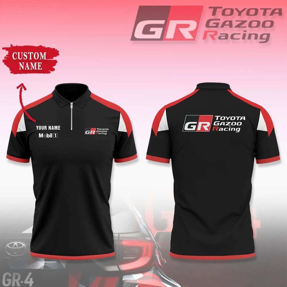 Customized Men's Zip Polo Shirt TOYOTA - hm27103751