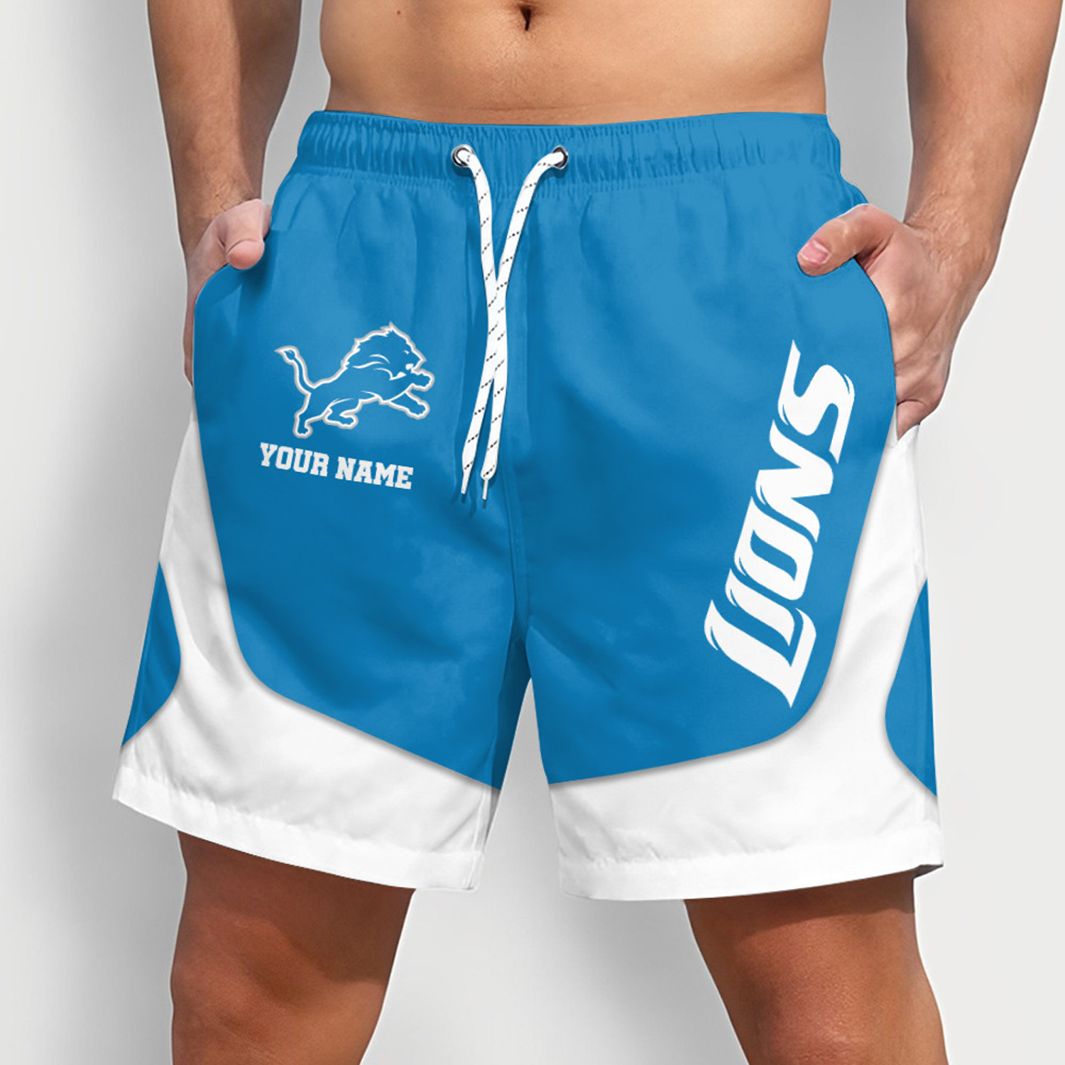 Detroit Lions x NFL Team Special Short Pants For Men Custom Name Gifts