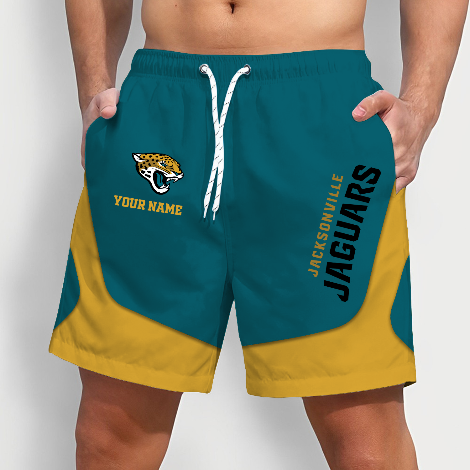 Jacksonville Jaguars x NFL Team Special Short Pants For Men Custom Name Gifts