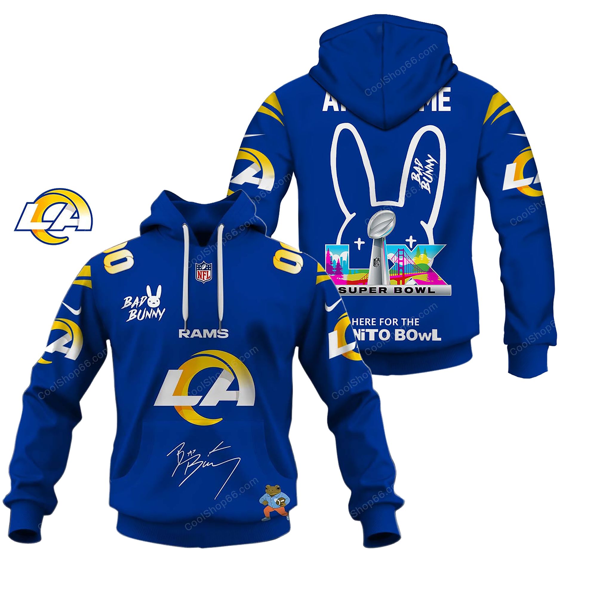Buildercar - Los Angeles Rams x Bad Bunny Super Bowl 2026 Limited Edition Hoodie