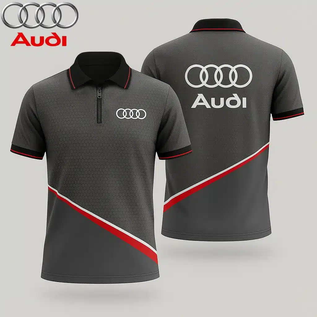 Men's Zip Polo Shirt AUDI - hm27103517