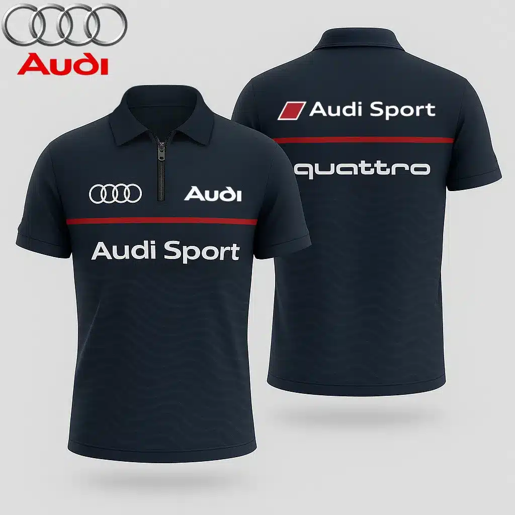 Men's Zip Polo Shirt AUDI - hm27103519