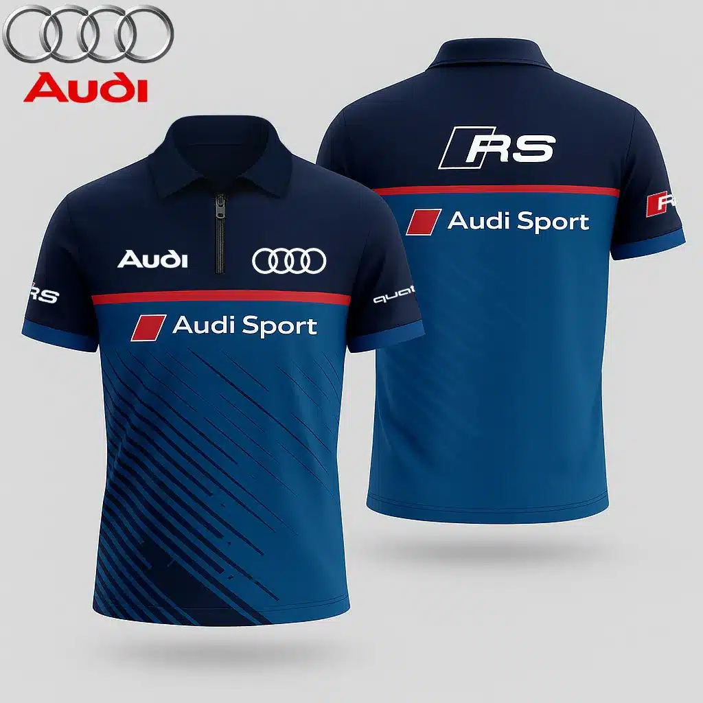Men's Zip Polo Shirt AUDI - hm27103527