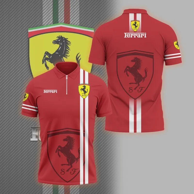 Men's Zip Polo Shirt FERRARI - hm27103778