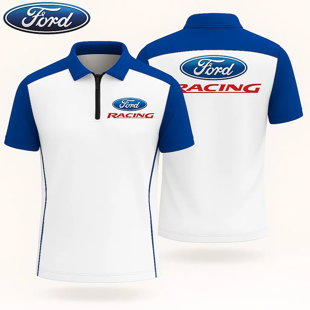 Men's Zip Polo Shirt FORD - hm27103587
