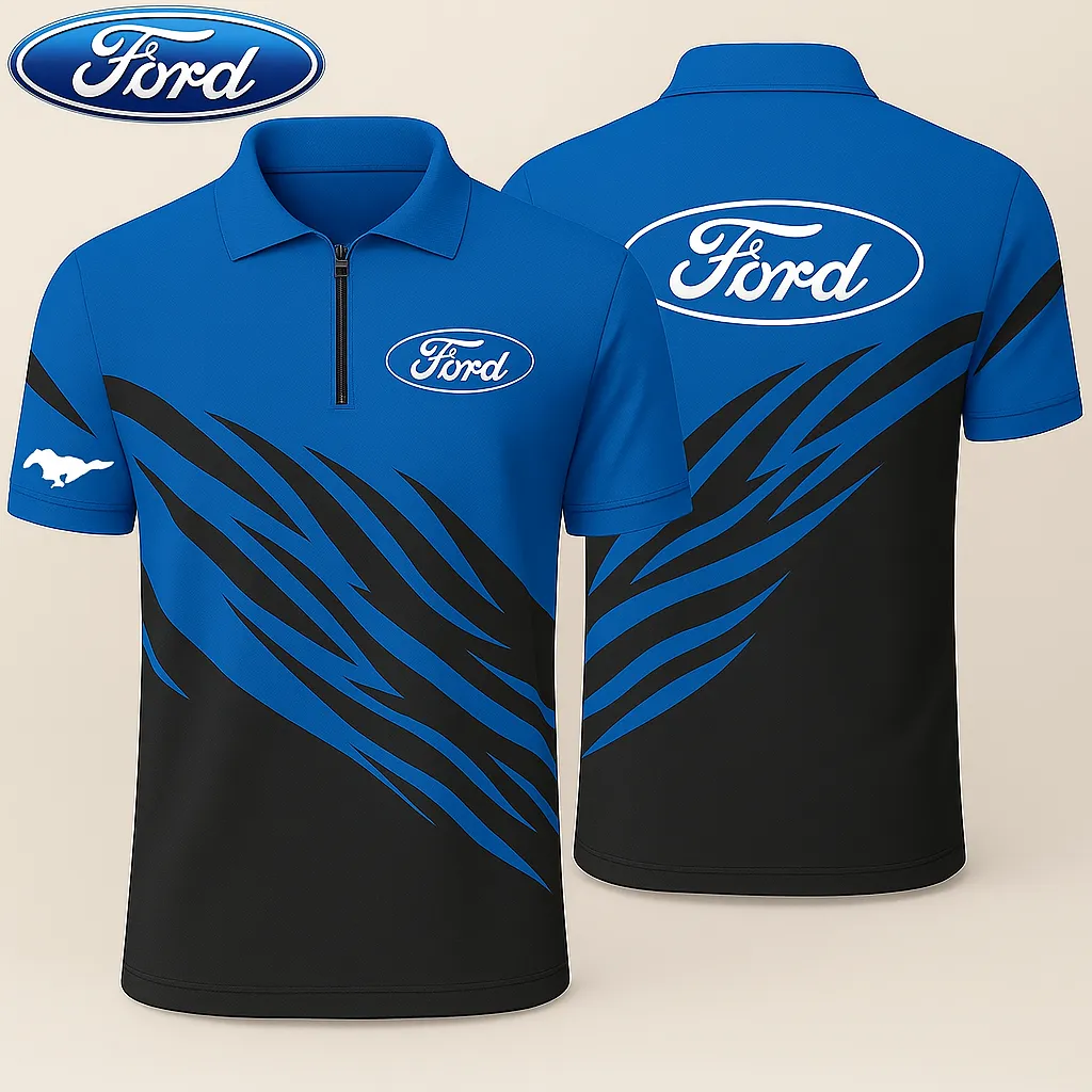 Men's Zip Polo Shirt FORD - hm27103591