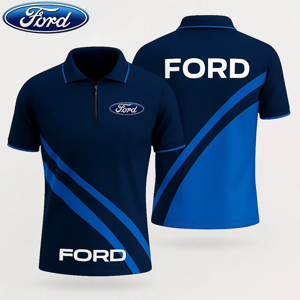 Men's Zip Polo Shirt FORD - hm27103594