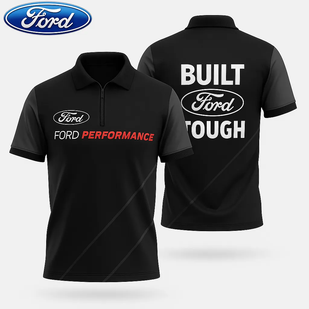 Men's Zip Polo Shirt FORD - hm27103609