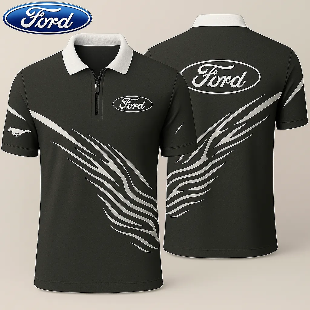 Men's Zip Polo Shirt FORD - hm27103611