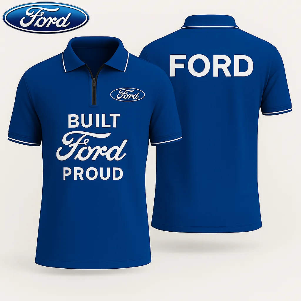 Men's Zip Polo Shirt FORD - hm27103612