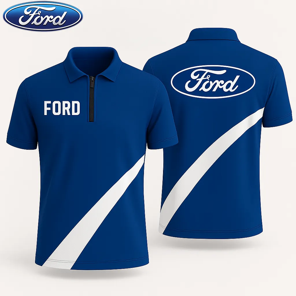 Men's Zip Polo Shirt FORD - hm27103618