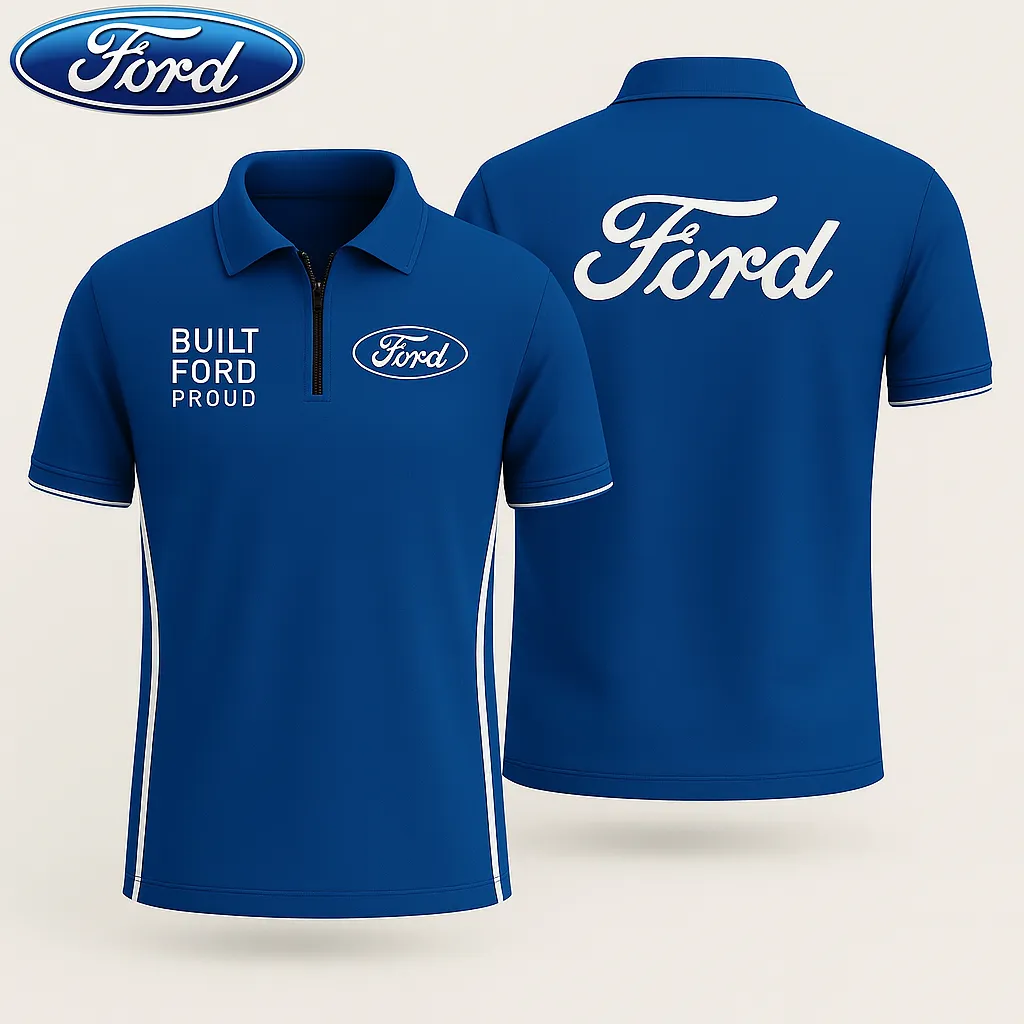 Men's Zip Polo Shirt FORD - hm27103625