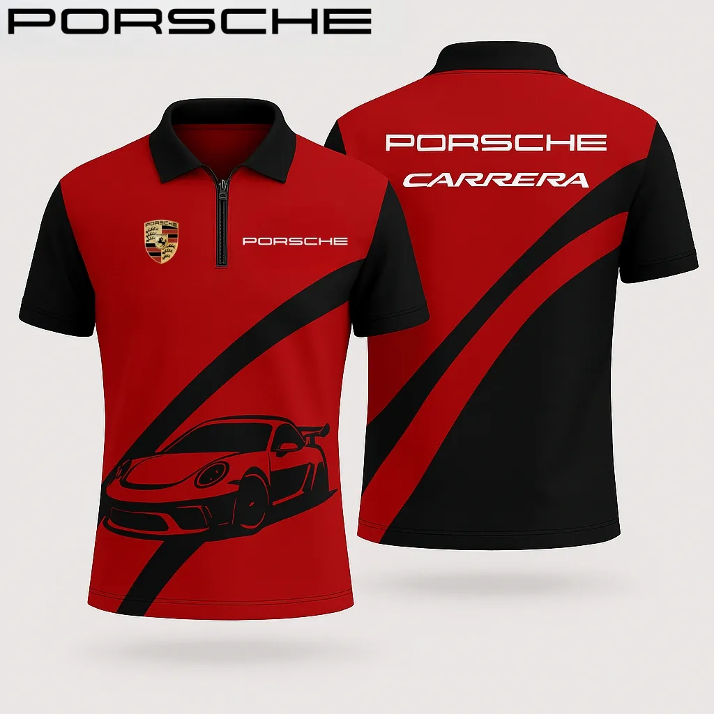 Men's Zip Polo Shirt PORSCHE - hm27103670