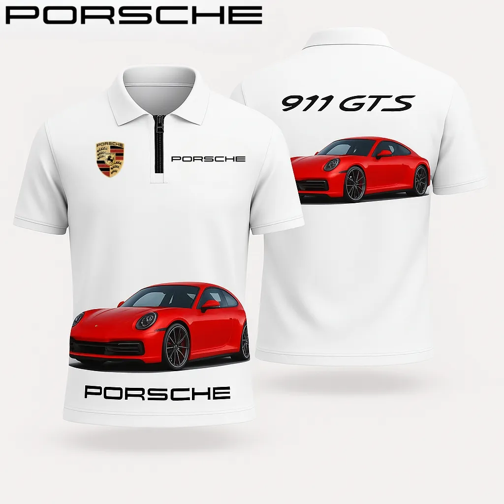 Men's Zip Polo Shirt PORSCHE - hm27103679