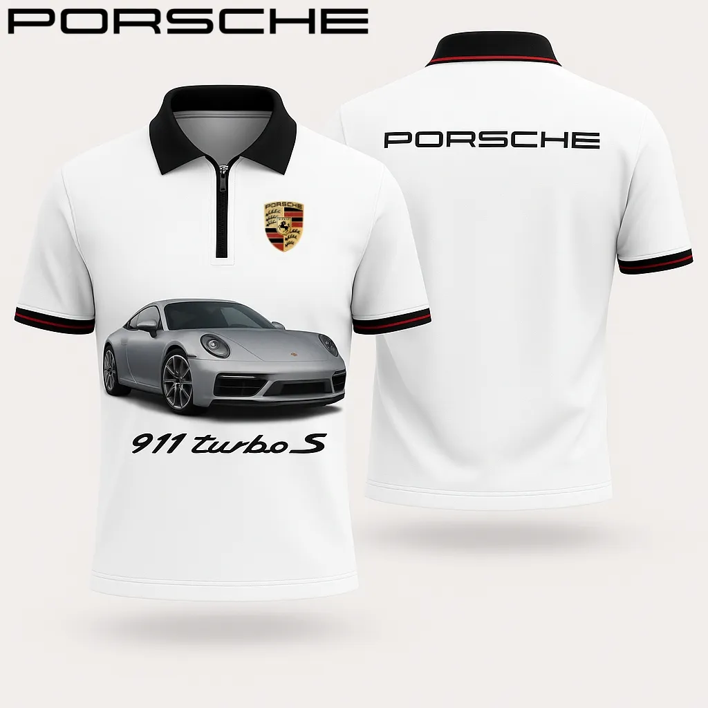 Men's Zip Polo Shirt PORSCHE - hm27103683