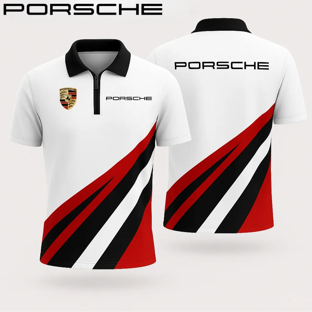 Men's Zip Polo Shirt PORSCHE - hm27103684