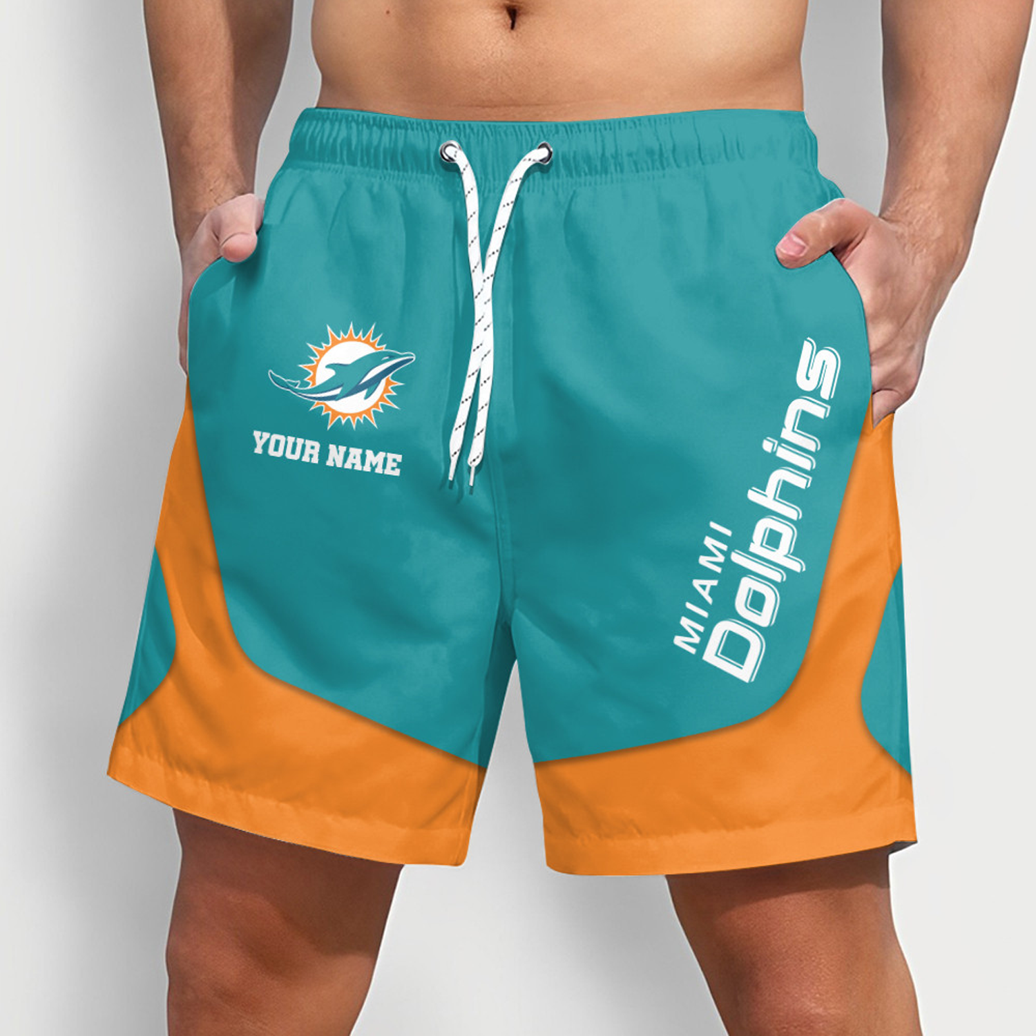 Miami Dolphins x NFL Team Special Short Pants For Men Custom Name Gifts