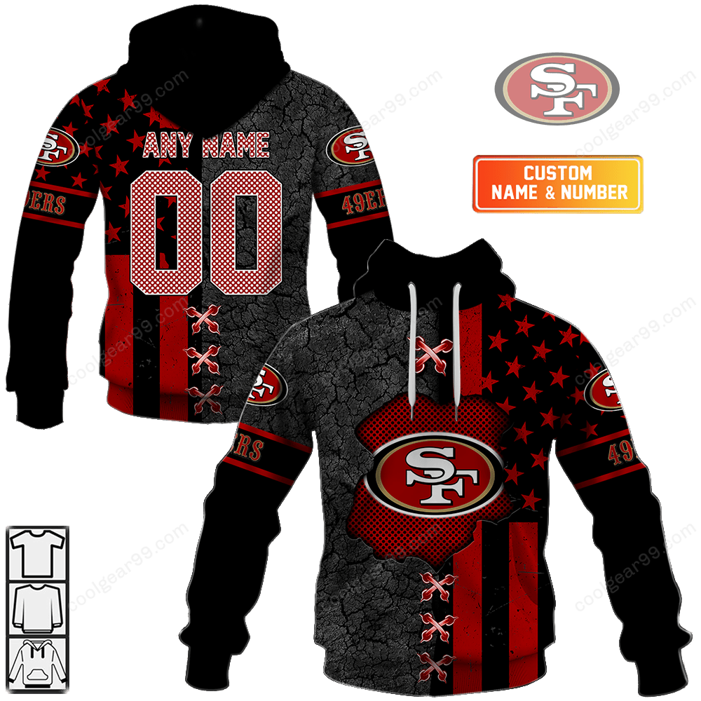 Buildercar - San Francisco 49ers Freedom Drive Custom Name Hoodie  Custom Name Hoodie