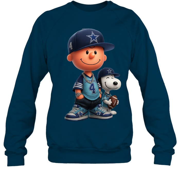 Snoopy and Peanut Football Dallas Cowboys NFL Sweatshirt