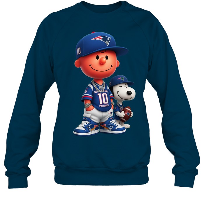 Snoopy and Peanut Football New England Patriots NFL Sweatshirt