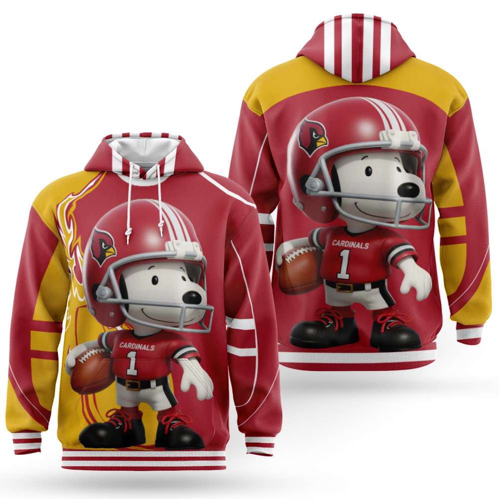 Snoopy and Peanut Football NFL x Arizona Cardinals Hoodie