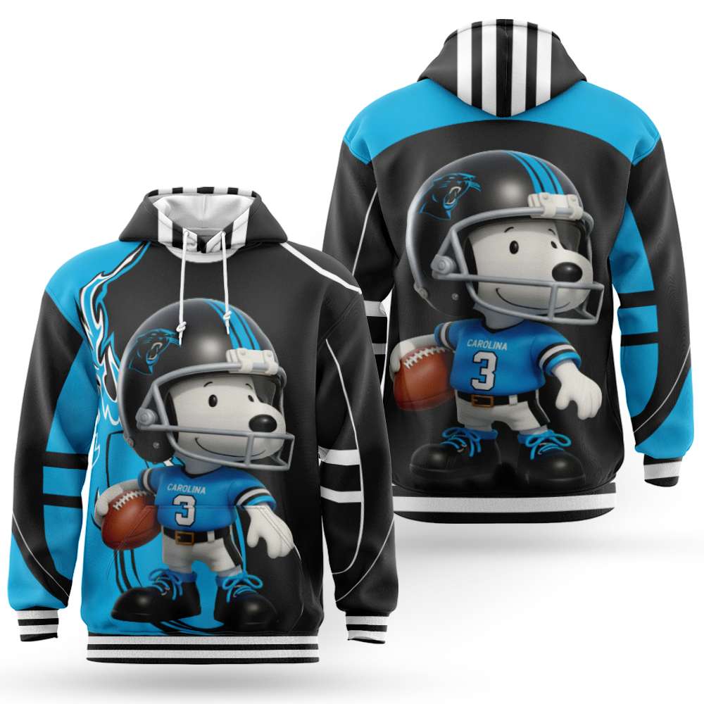 Snoopy and Peanut Football NFL x Carolina Panthers Hoodie