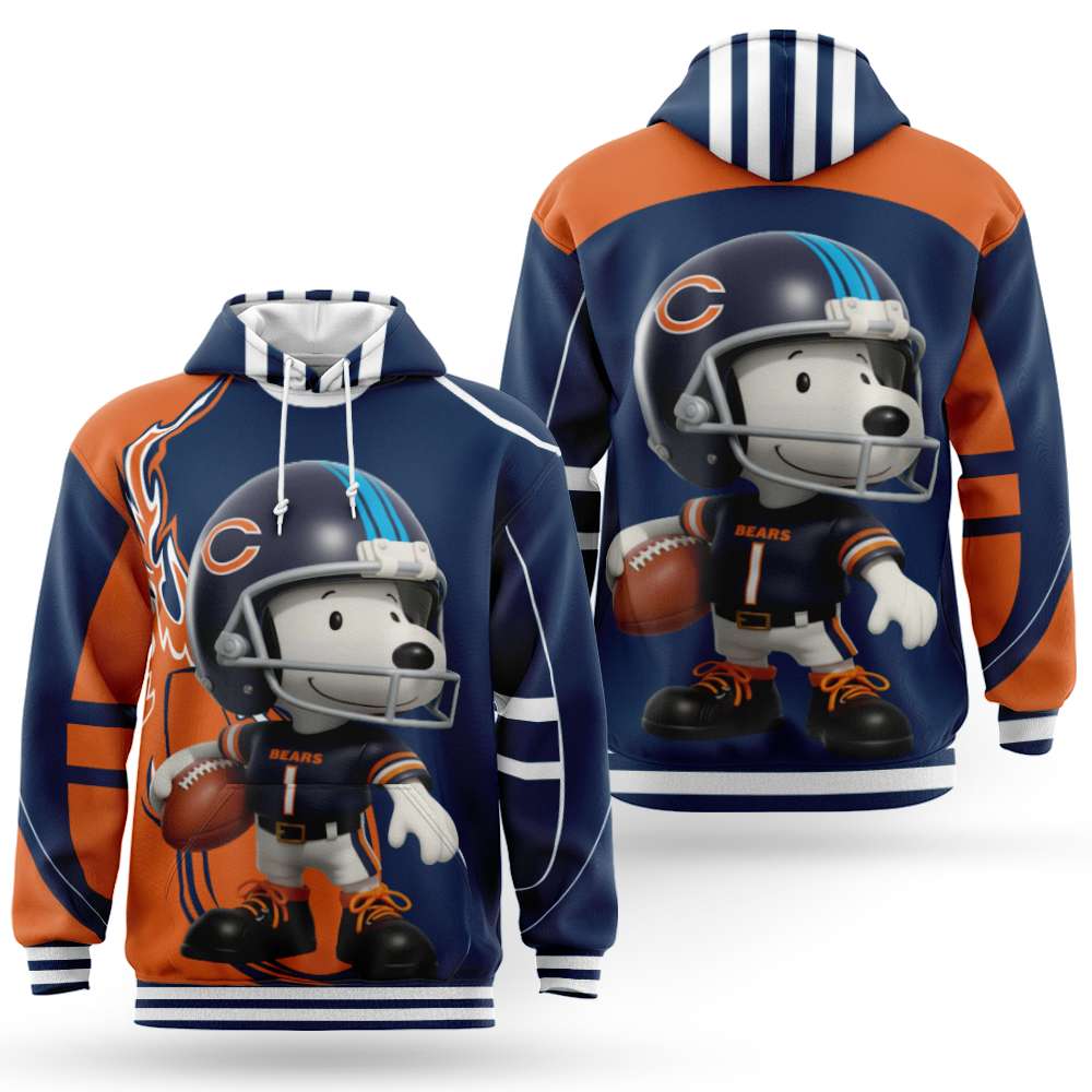 Snoopy and Peanut Football NFL x Chicago Bears Hoodie