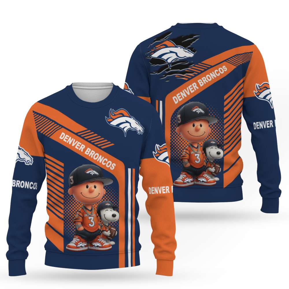 Snoopy and Peanut Football NFL x Denver Broncos Sweatshirt