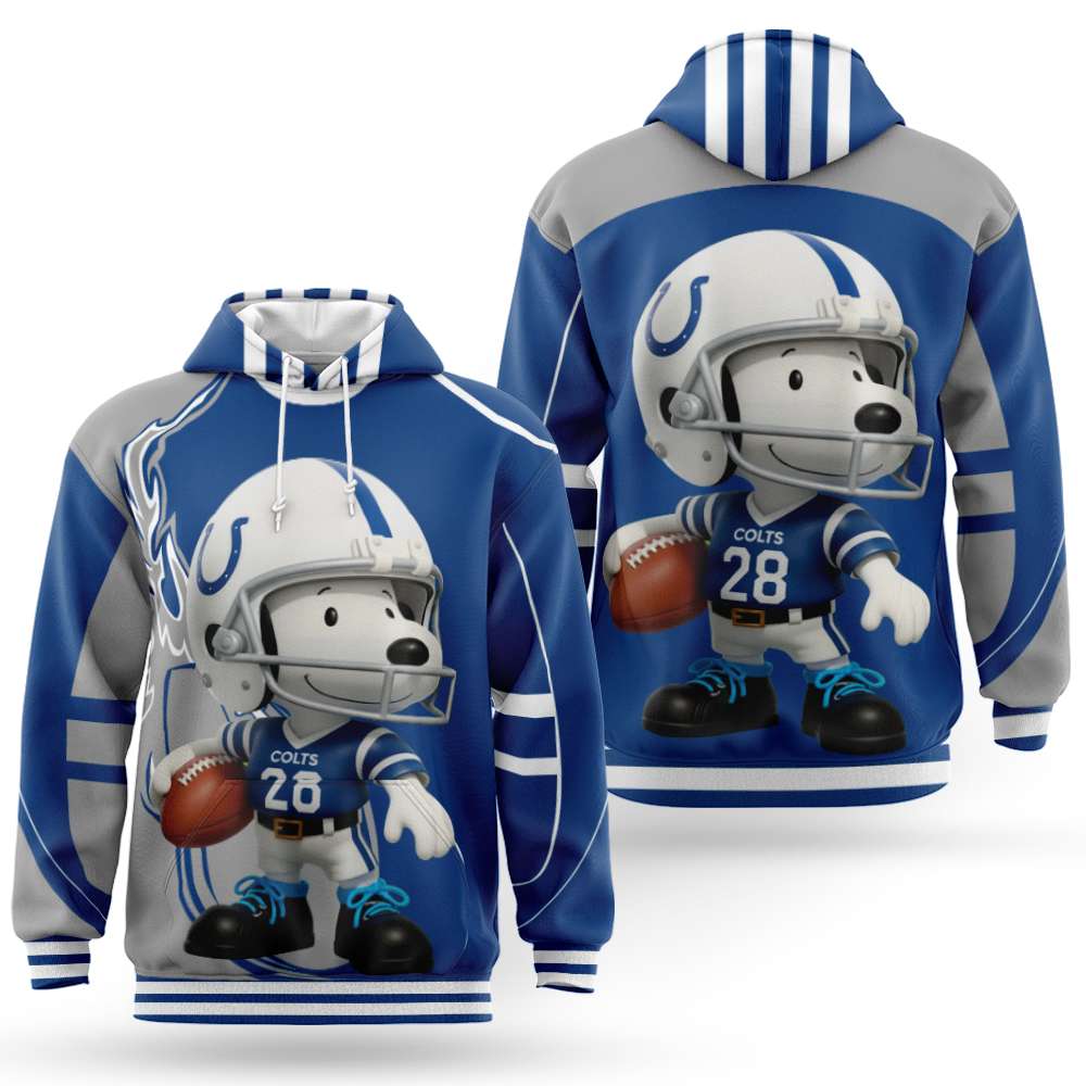 Snoopy and Peanut Football NFL x Indianapolis Colts Hoodie