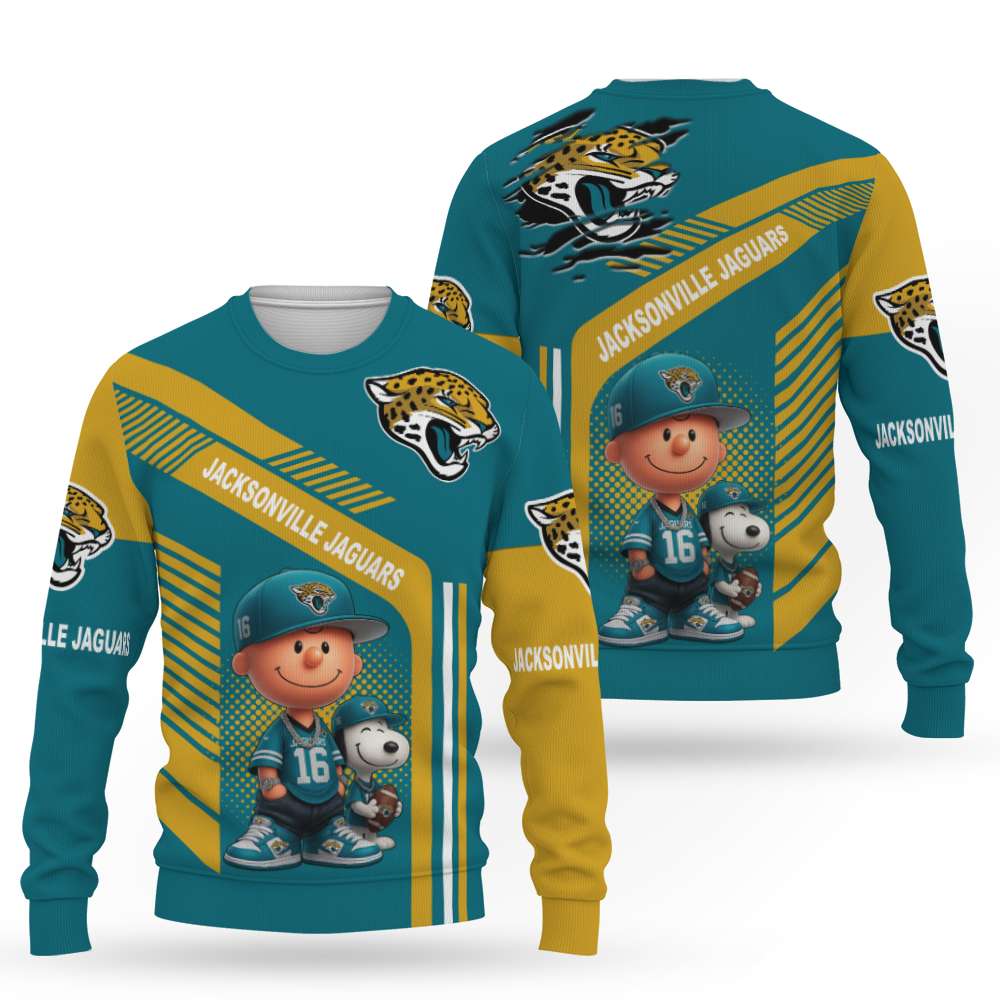 Snoopy and Peanut Football NFL x Jacksonville Jaguars Sweatshirt