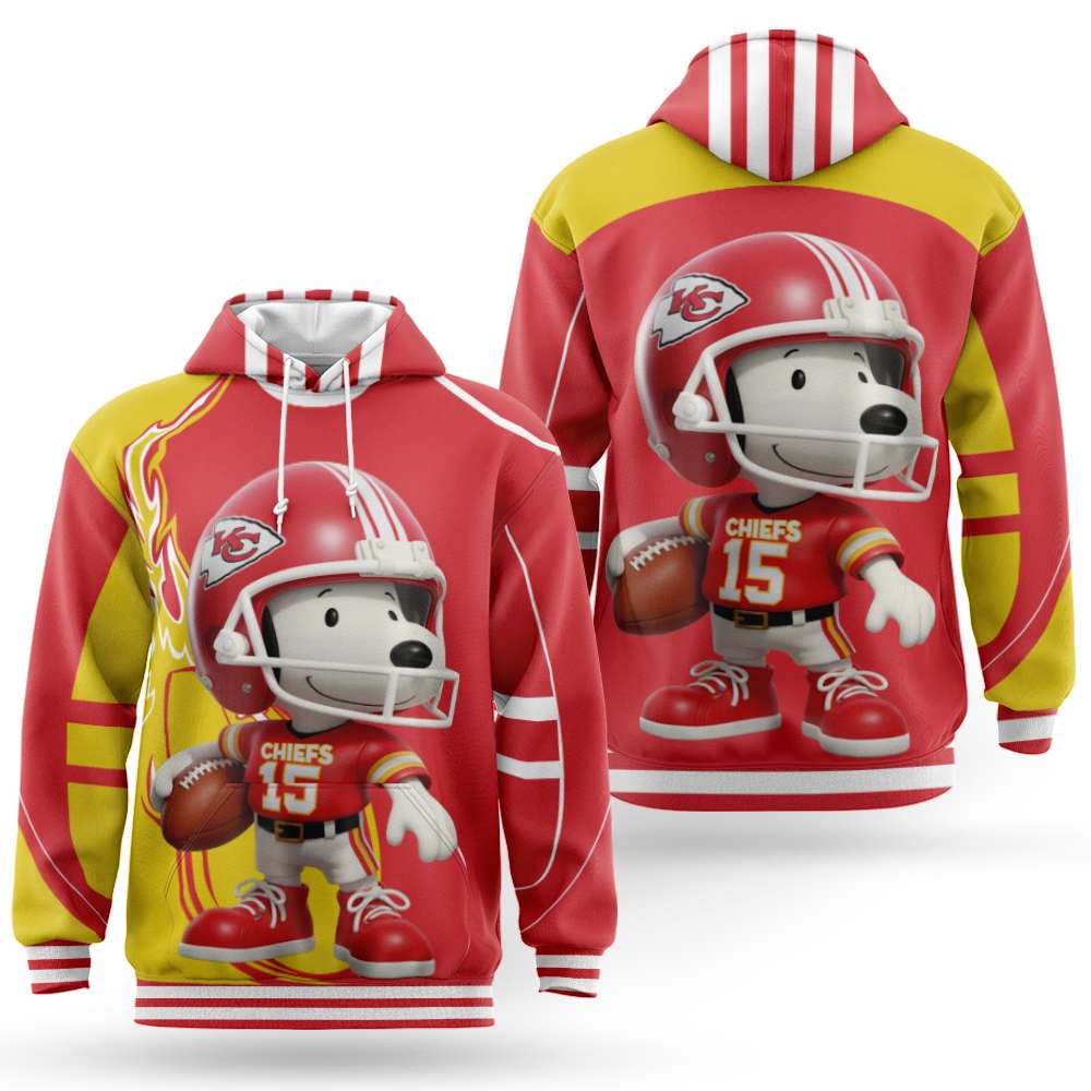 Snoopy and Peanut Football NFL x Kansas City Chiefs Hoodie