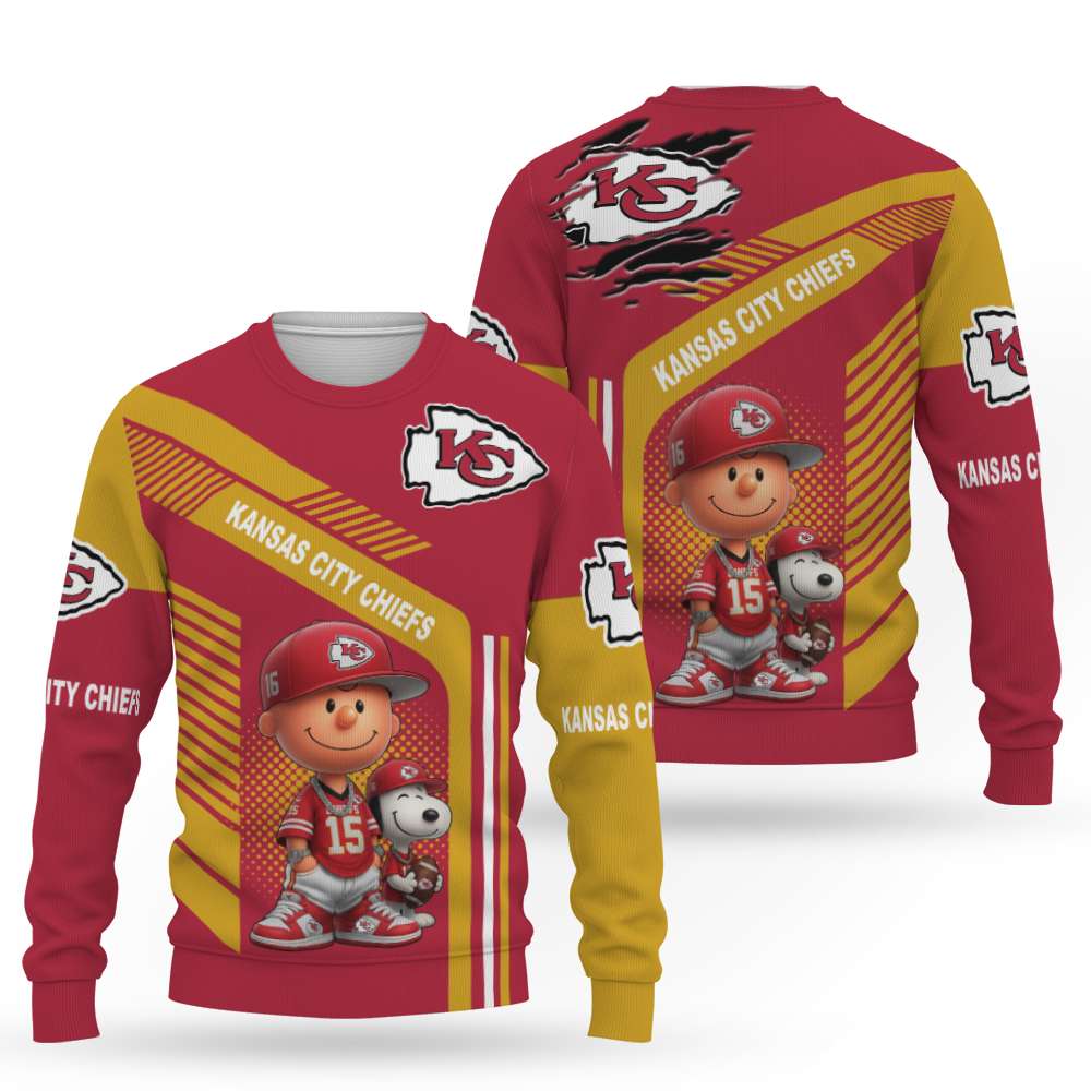 Snoopy and Peanut Football NFL x Kansas City Chiefs Sweatshirt