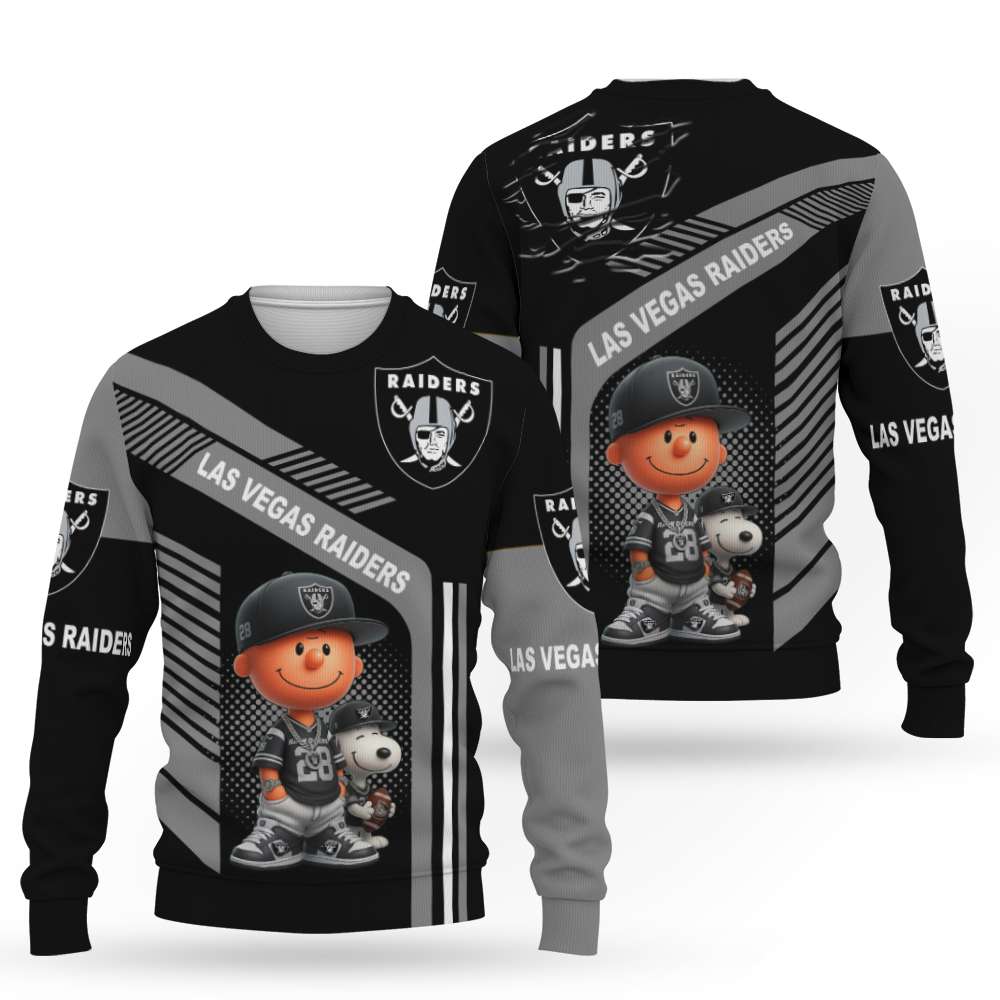 Snoopy and Peanut Football NFL x Las Vegas Raiders Sweatshirt