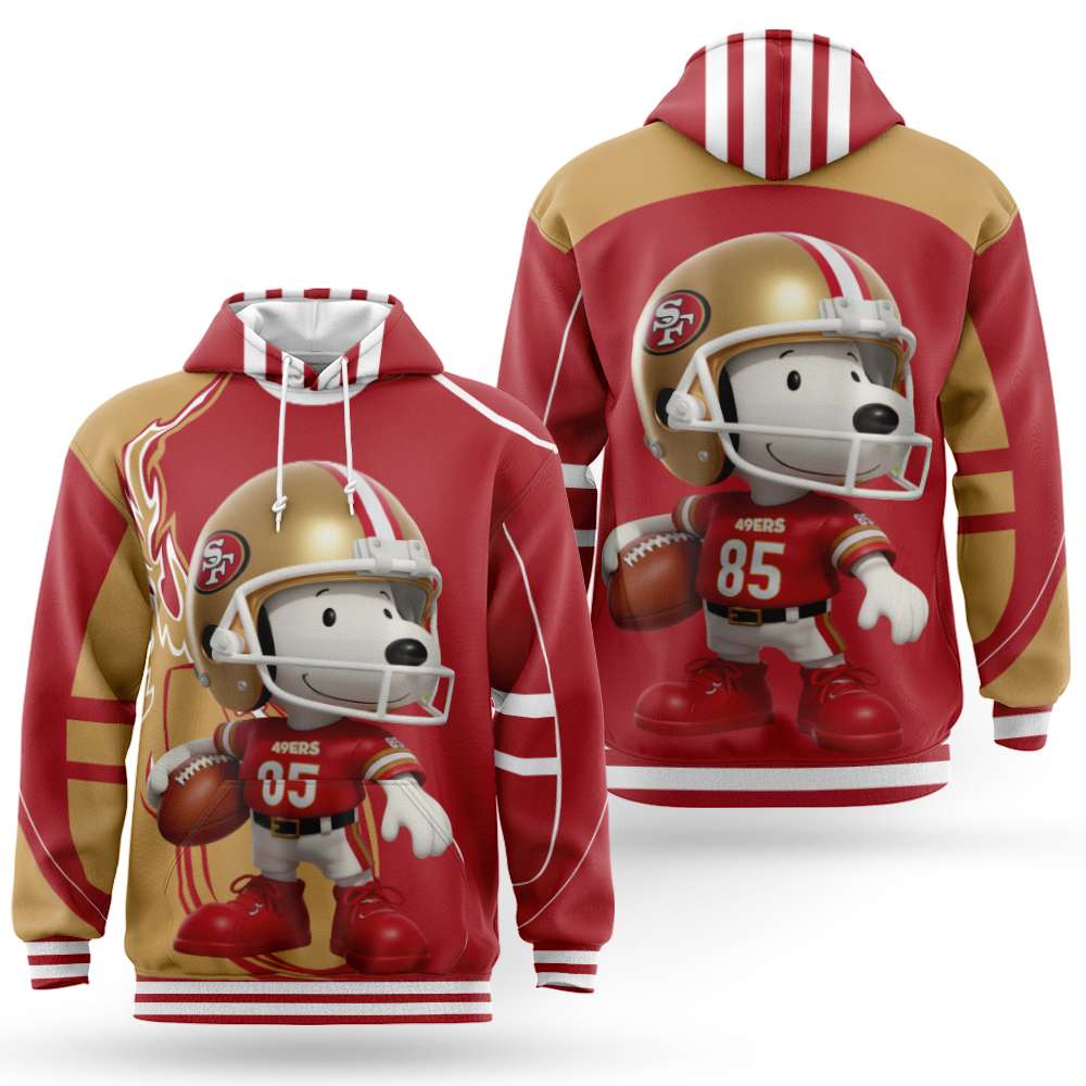 Snoopy and Peanut Football NFL x San Francisco 49ers Hoodie