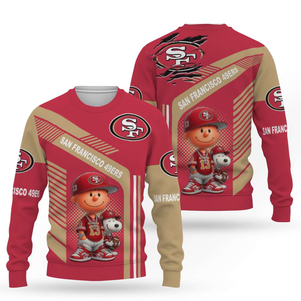 Snoopy and Peanut Football NFL x San Francisco 49ers Sweatshirt