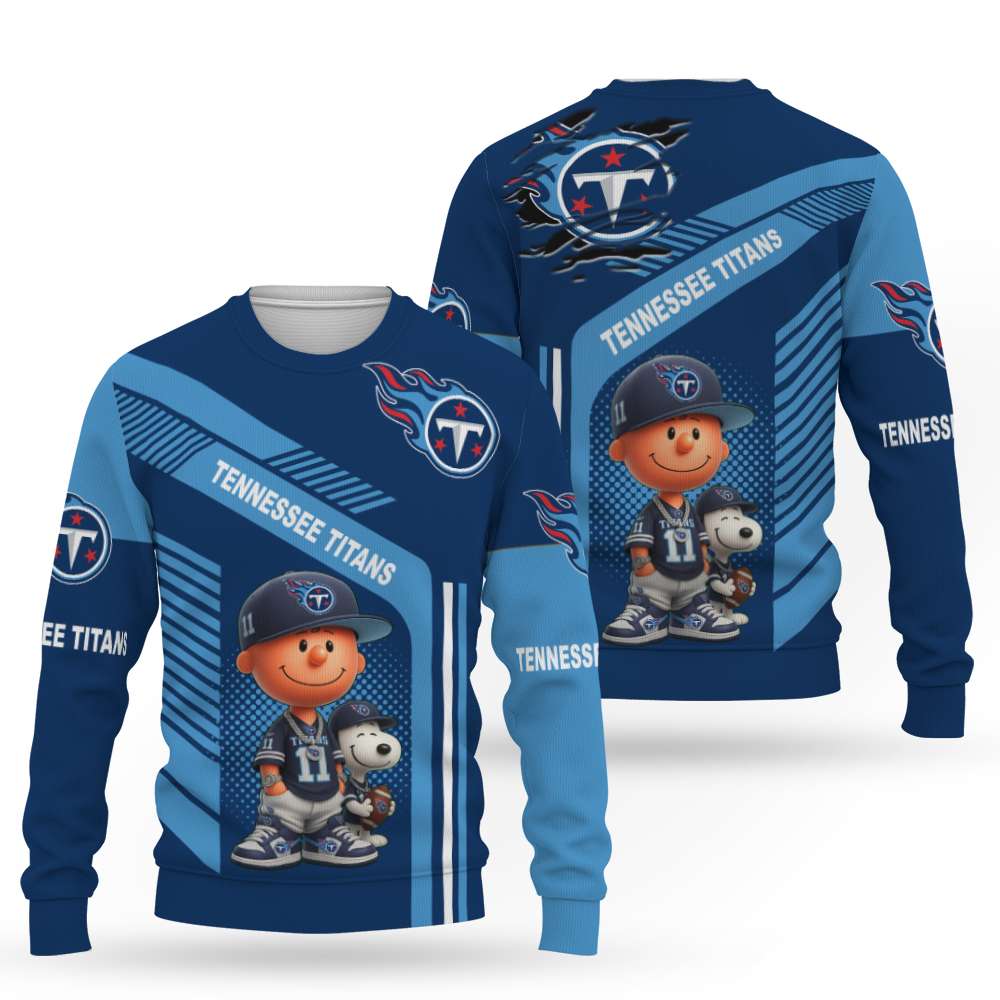 Snoopy and Peanut Football NFL x Tennessee Titans Sweatshirt