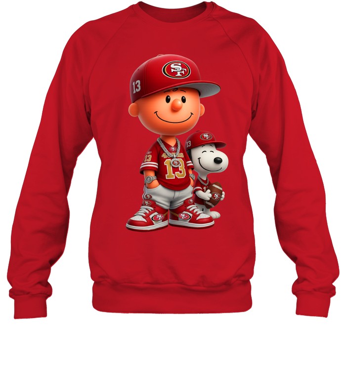 Snoopy and Peanut Football San Francisco 49ers NFL Sweatshirt