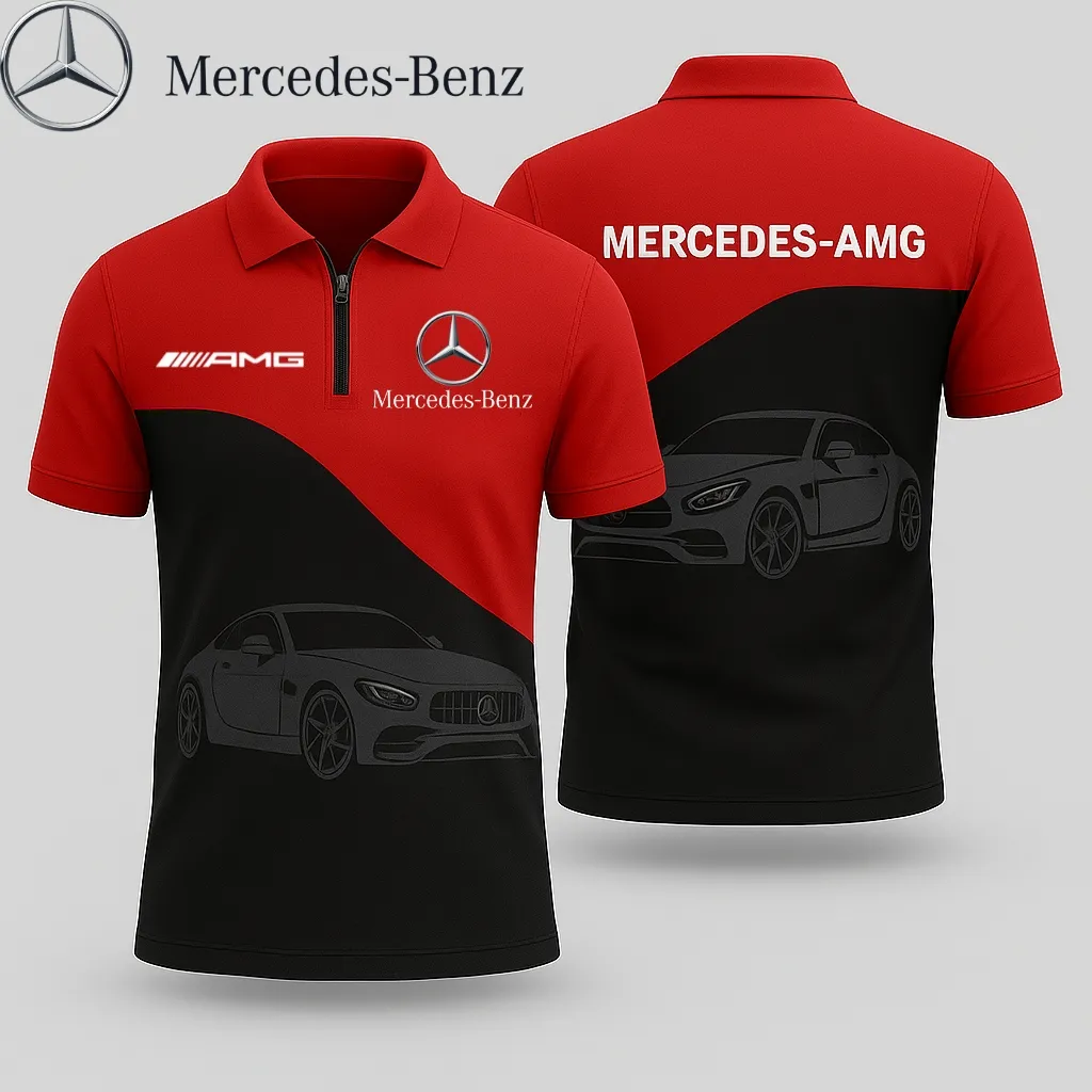 Zip Polo Shirt MERCEDES - hm27103510