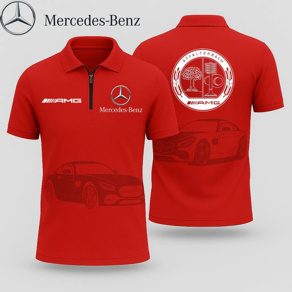 Zip Polo Shirt MERCEDES - hm27103512