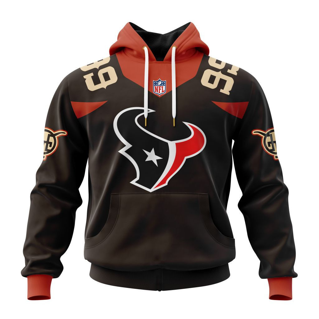 Buildercar - Houston Texans Specialized Design Away Kits Hoodie Personalized Letters Number