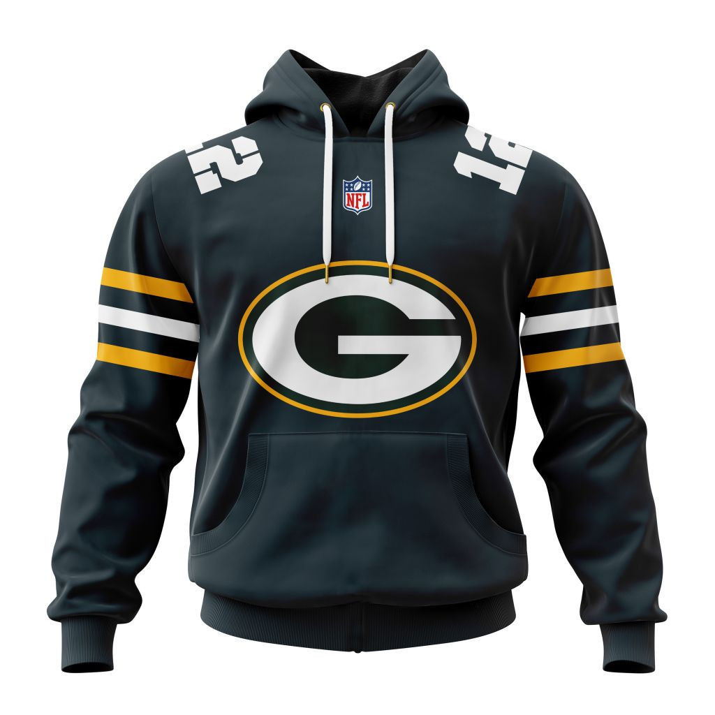 Buildercar - Green Bay Packers Specialized Design Away Kits Hoodie Personalized Letters Number