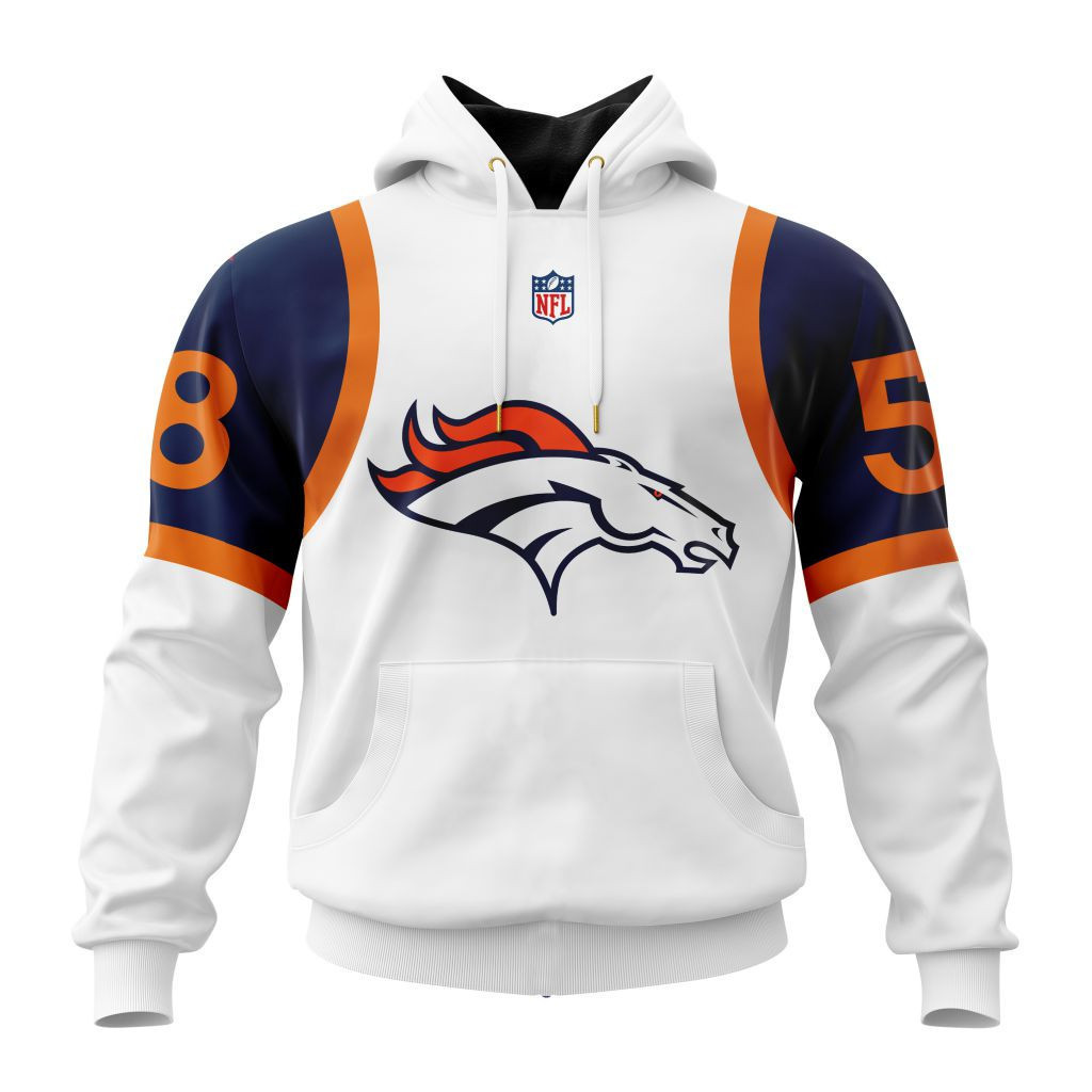 Buildercar - Denver Broncos Specialized Design Away Kits Hoodie Personalized Letters Number