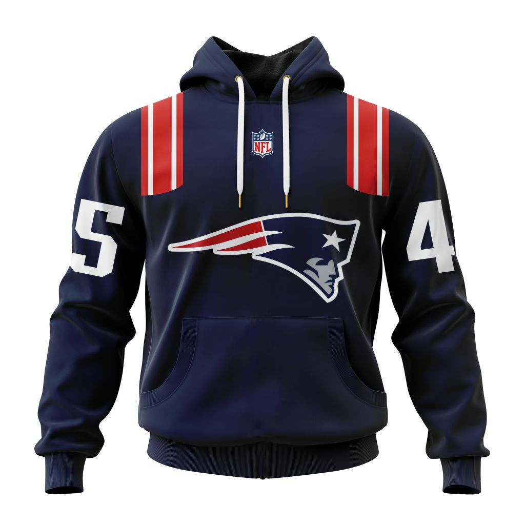 Buildercar - New England Patriots Specialized Design Away Kits Hoodie Personalized Letters Number