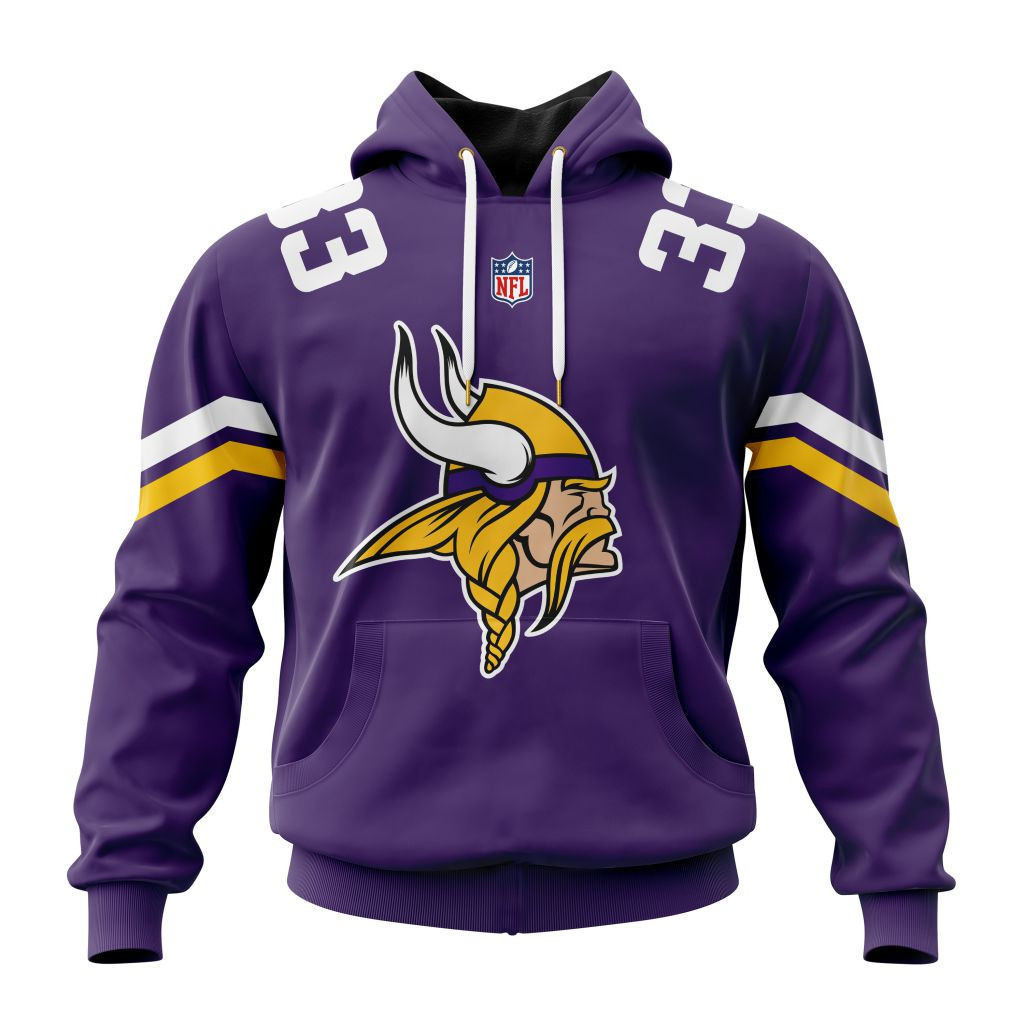 Buildercar - Minnesota Vikings Specialized Design Away Kits Hoodie Personalized Letters Number