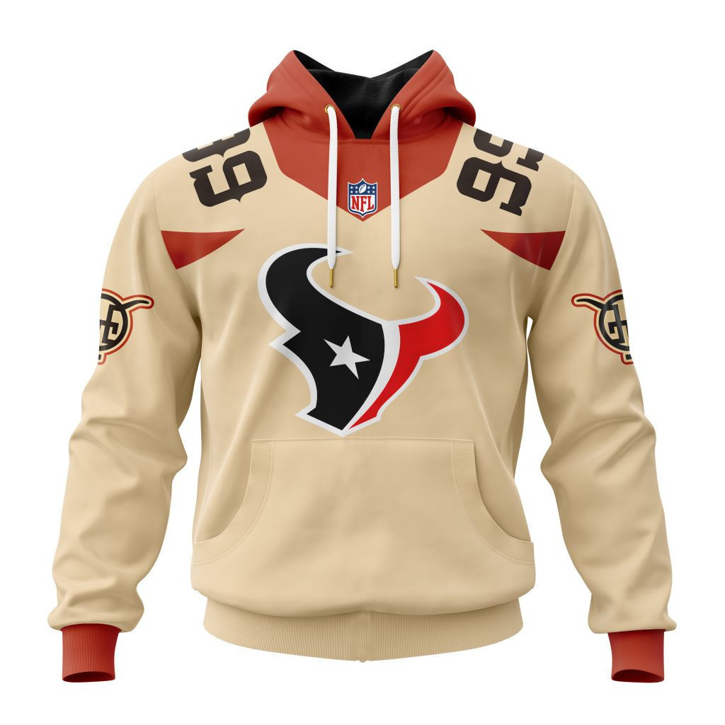 Buildercar - Houston Texans Specialized Design Away Kits Hoodie Personalized Letters Number 1